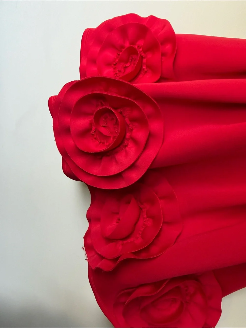Halabaloo Red Flower-Hem Girl's Party Dress